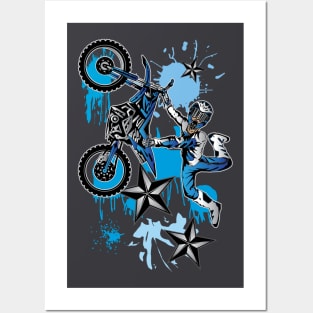 STAR SPLATTER DIRTBIKER Posters and Art